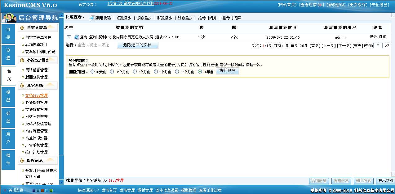5、、子系统之文档顶客(Digg)治理 第 2 张